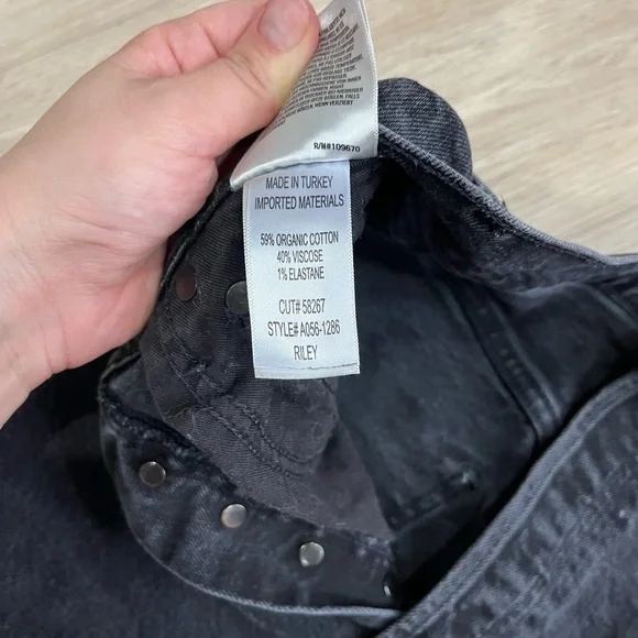 AGOLDE Black Riley High Rise Straight Crop
Distressed Stretch - Picture 8 of 9